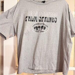 Gray Palm Springs Graphic T-Shirt